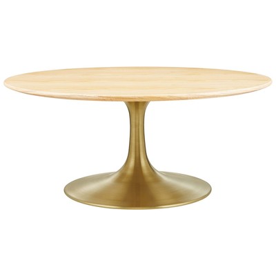 Modway Furniture Coffee Tables, Round,Square, Metal,Iron,Steel,Aluminum,Alu+ PE wicker+ glassWood,Plywood,Hardwoods,MDF,MINDI VENEERS WITH POPLAT SOLLIDS OVER MDFCORES, Tables, 889654942443, EEI-5518-GLD-NAT,Standard (14 - 22 in.)