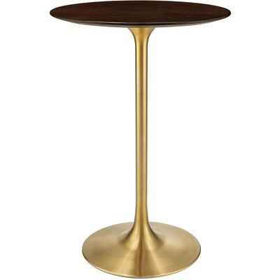 Modway Furniture Lippa 28 inch Round Cherry Walnut Wood Bar Table by Modway, 889654942337, EEI-5529