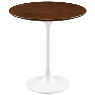 Modway Furniture Accent Tables, Metal Tables,metal,aluminum,ironWooden Tables,wood,mahogany,teak,pine,walnutAccent Tables,accentSide Tables,side, Tables, 889654230076, EEI-5679-WHI-WAL