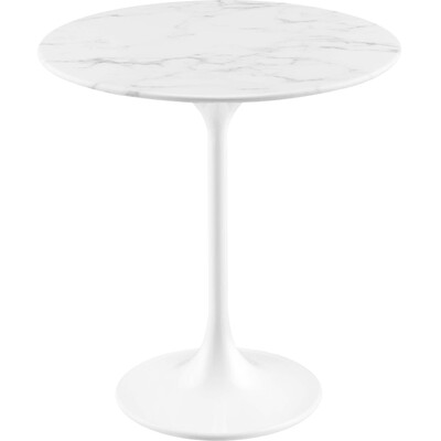 Modway Furniture Lippa 20 inch Round Faux Marble Side Table by Modway, 889654230083, EEI-5680