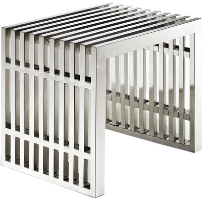 Modway Furniture Gridiron Small Stainless Steel Bench by Modway, 848387013929, EEI-569