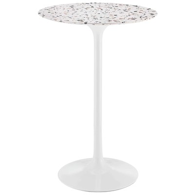 Modway Furniture Bar Tables, Round, , Bar and Dining Tables, 889654234197, EEI-5707-WHI-WHI,0 - 29.99 in