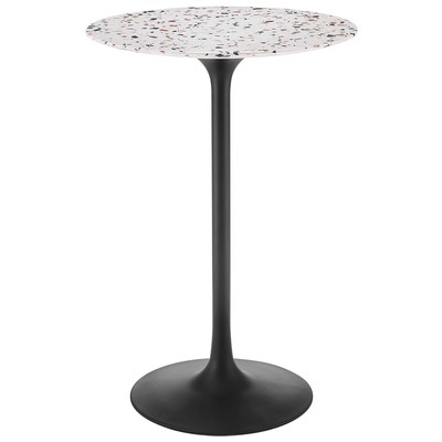 Modway Furniture Bar Tables, Round, , Bar and Dining Tables, 889654234548, EEI-5709-BLK-WHI,0 - 29.99 in