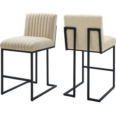 Modway Furniture Indulge Channel Tufted Fabric Counter Stools Set of 2 by Modway, 889654940494, EEI-5741