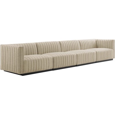 Modway Furniture Conjure 4-Piece Channel Tufted Upholstered Fabric Sofa by Modway, 889654254164, EEI-5789