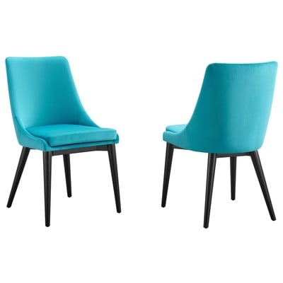 Modway Furniture Viscount Accent Performance Velvet Dining Chairs - Set of 2 EEI-5816-BLU