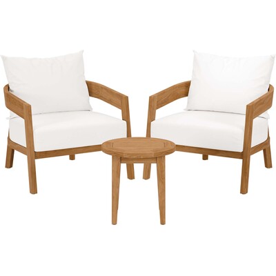 Modway Furniture Brisbane 3-Piece Teak Wood Outdoor Patio Set by Modway, 889654238829, EEI-5835