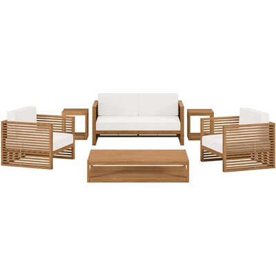 Modway Furniture Carlsbad 6-Piece Teak Wood Outdoor Patio Set by Modway, 889654240389, EEI-5836
