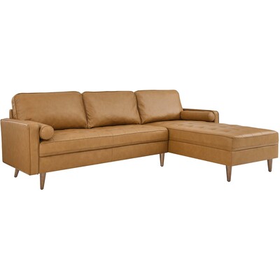 Modway Furniture Valour 98 inch Leather Sectional Sofa by Modway, 889654223085, EEI-5873