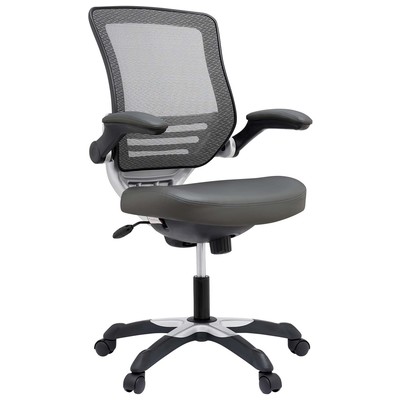 Modway Furniture Office Chairs, GrayGrey, Gray,Leather,Leatherette, Complete Vanity Sets, Office Chairs, 848387008086, EEI-595-GRY