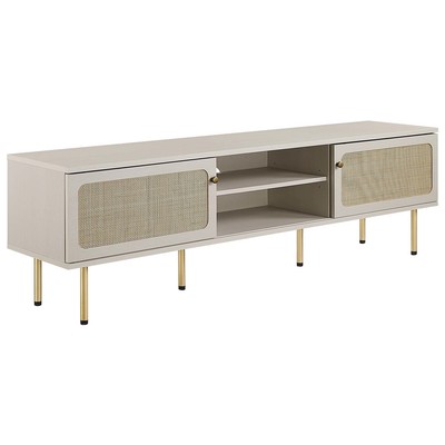 Modway Furniture TV Stands-Entertainment Centers, White,snow, Iron,Steel,Metal, FURNITURE,Storage,TV Stand, White, Tables, 889654229810, EEI-6046-WHI,Long (over 67 in)