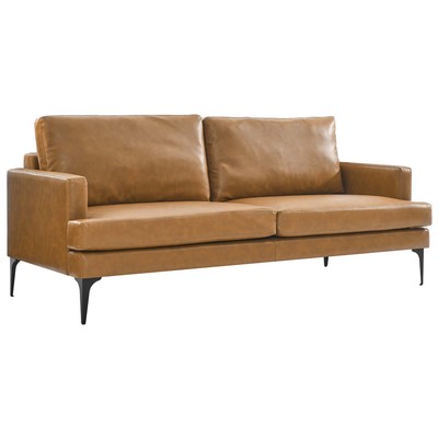 Modway Furniture Evermore Vegan Leather Sofa EEI-6049-TAN
