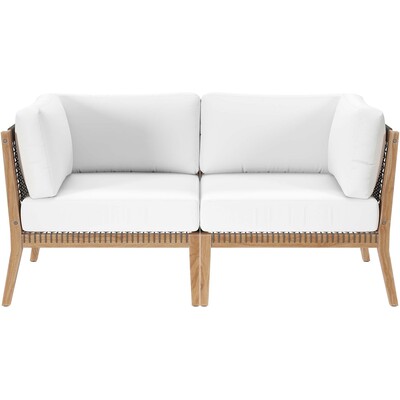 Modway Furniture Clearwater Outdoor Patio Teak Wood Loveseat by Modway, 889654273035, EEI-6119