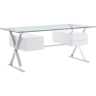 Modway Furniture Sector 71 inch Glass Top Glass Office Desk by Modway, 889654272168, EEI-6226