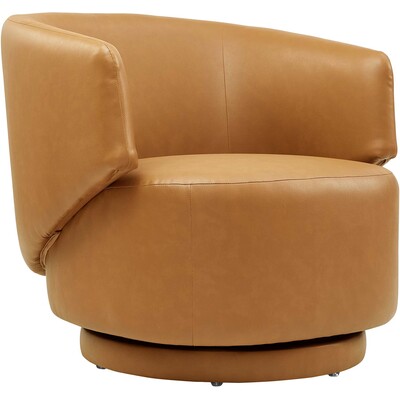 Modway Furniture Celestia Vegan Leather Fabric and Wood Swivel Chair by Modway, 889654273455, EEI-6358
