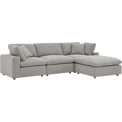 Modway Furniture Commix 4-Piece Down Filled Overstuffed Boucle Fabric Sectional Sofa by Modway, 889654279907, EEI-6363