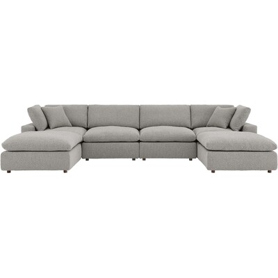 Modway Furniture Commix 6-Piece Down Filled Overstuffed Boucle Sectional Sofa by Modway, 889654279990, EEI-6366