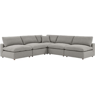 Modway Furniture Commix 5-Piece Down Filled Overstuffed Boucle Fabric Sectional Sofa by Modway, 889654280026, EEI-6367