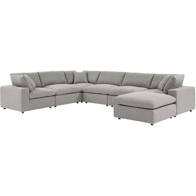 Modway Furniture Commix 7-Piece Down Filled Overstuffed Boucle Sectional Sofa by Modway, 889654280118, EEI-6370