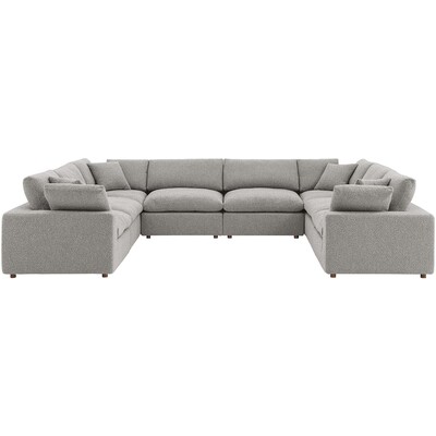 Modway Furniture Commix 8-Piece Down Filled Overstuffed Boucle Fabric Sectional Sofa by Modway, 889654280149, EEI-6371