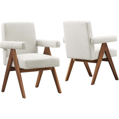 Modway Furniture Lyra Boucle Fabric Dining Room Chair Set of 2 by Modway, 889654275879, EEI-6506