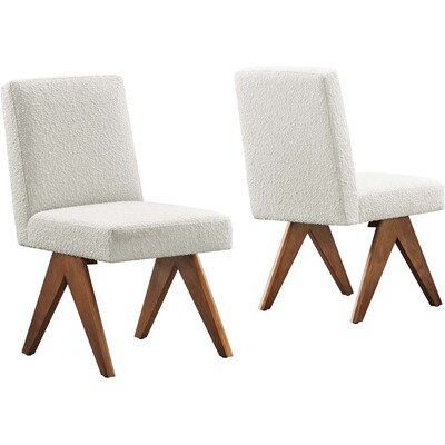Modway Furniture Lyra Boucle Fabric Dining Room Side Chair Set of 2 by Modway, 889654275947, EEI-6508