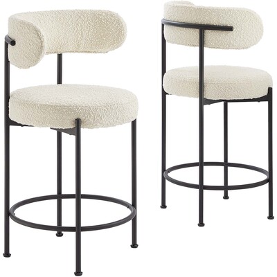 Modway Furniture Albie Boucle Fabric Counter Stools Set of 2 by Modway, 889654277736, EEI-6518