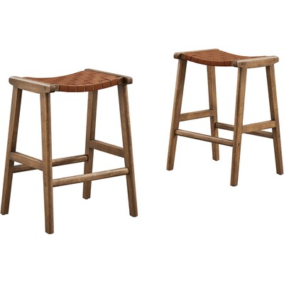 Modway Furniture Saoirse Faux Leather Wood Counter Stool Set of 2 by Modway, 889654278337, EEI-6547