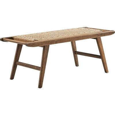 Modway Furniture Saoirse 47 inch Wove Rope Wood Bench by Modway, 889654278528, EEI-6552