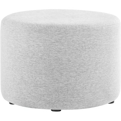 Modway Furniture Callum Large 23 inch Round Woven Heathered Fabric Upholstered Ottoman by Modway, 889654282983, EEI-6645