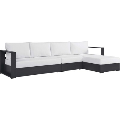 Modway Furniture Tahoe 3-Piece Outdoor Patio Powder-Coated Aluminum Right-Facing Chaise Sectional Sofa Set by Modway, 889654293415, EEI-6671