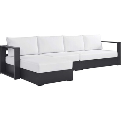 Modway Furniture Tahoe 3-Piece Outdoor Patio Powder-Coated Aluminum Left-Facing Chaise Sectional Sofa Set by Modway, 889654293446, EEI-6672
