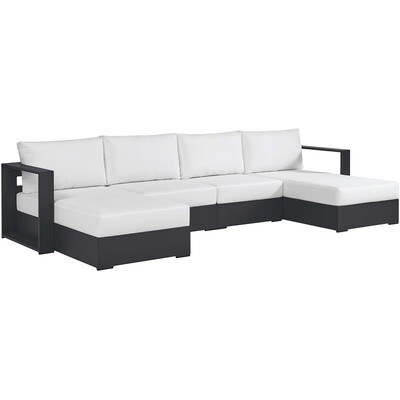 Modway Furniture Tahoe 4-Piece Outdoor Patio Powder-Coated Aluminum Sectional Sofa Set by Modway, 889654293538, EEI-6676