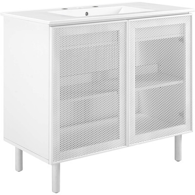Modway Furniture Calla 36 inch Perforated Metal Bathroom Vanity by Modway, 889654293767, EEI-6678