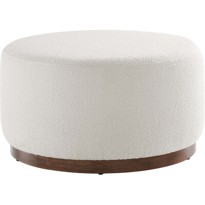 Modway Furniture Tilden Large 29 inch Round Boucle Upholstered Ottoman by Modway, 889654283409, EEI-6681
