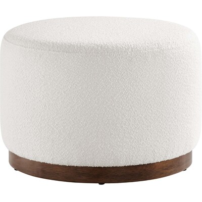 Modway Furniture Tilden Large 23 inch Round Boucle Upholstered Upholstered Ottoman by Modway, 889654283423, EEI-6683