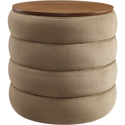 Modway Furniture Mezzo Round Performance Velvet Storage Ottoman by Modway, 889654283430, EEI-6684