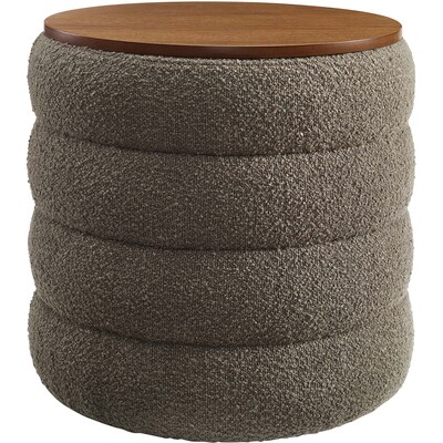 Modway Furniture Mezzo Round Boucle Fabric Storage Ottoman by Modway, 889654283461, EEI-6685