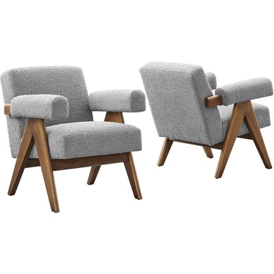 Modway Furniture Lyra Boucle Fabric Armchair Set of 2 by Modway, 889654286837, EEI-6703