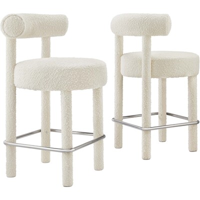 Modway Furniture Toulouse Boucle Fabric Counter Stool Set of 2 by Modway, 889654286585, EEI-6707