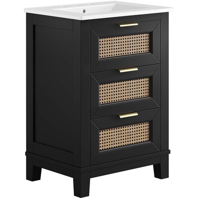 Modway Furniture Dixie 24 inch Solid Wood Bathroom Vanity by Modway, 889654287360, EEI-6723