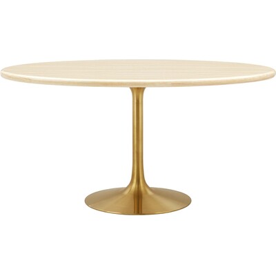 Modway Furniture Lippa 60 inch Oval Faux Travertine Dining Table by Modway, 889654288350, EEI-6759