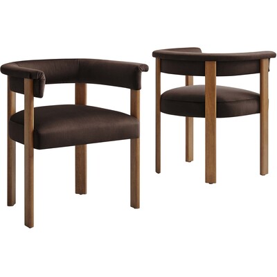 Modway Furniture Imogen Performance Velvet Barrel Dining Chairs Set of 2 by Modway, 889654290117, EEI-6775