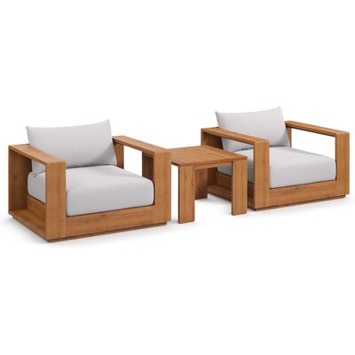 Modway Furniture Tahoe 3-Piece Outdoor Patio Acacia Wood Furniture Set by Modway, 889654177531, EEI-6798