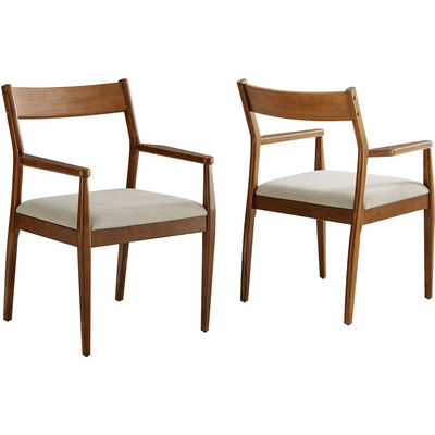 Modway Furniture Solara Fabric Wood Dining Armchairs Set of 2 by Modway, 889654293859, EEI-6916