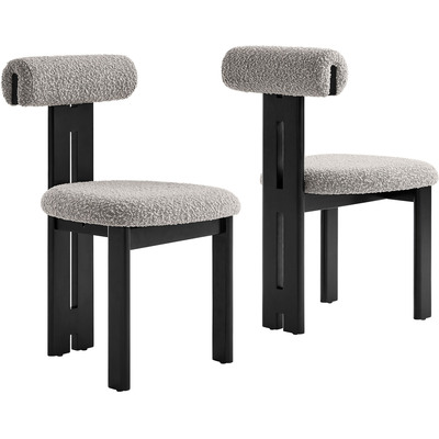 Modway Furniture Torian Boucle Fabric Dining Chair Set of 2 by Modway, 889654294849, EEI-6960