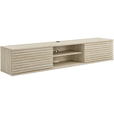 Modway Furniture Render 70 inch Faux Travertine Wall-Mount Media Console TV Stand by Modway, 889654294894, EEI-6965