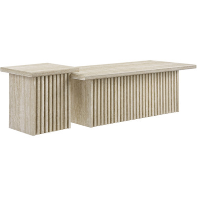 Modway Furniture Render Nesting Faux Travertine Coffee Tables Set of 2 by Modway, 889654294955, EEI-6970