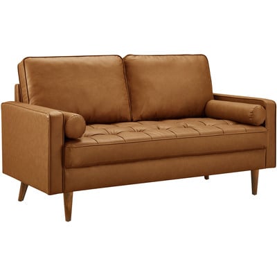 Modway Furniture Valour Tufted Vegan Leather Loveseat by Modway, 889654174639, EEI-6972