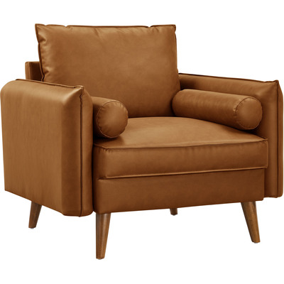 Modway Furniture Revive Upholstered Vegan Leather Accent Armchair by Modway, 889654174653, EEI-6973